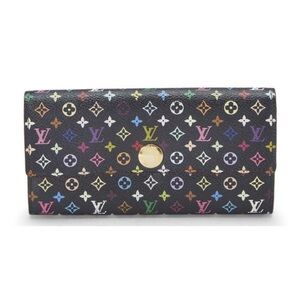 LOUIS VUITTON Monogram Multicolor Sarah Wallet Black Grenade AUTHENTIC CA1132